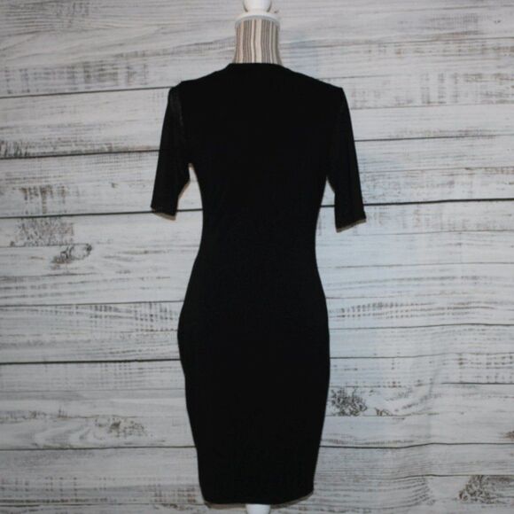 Seductions V Cut Sheer chest arms bodycon Dress - Picture 4 of 5